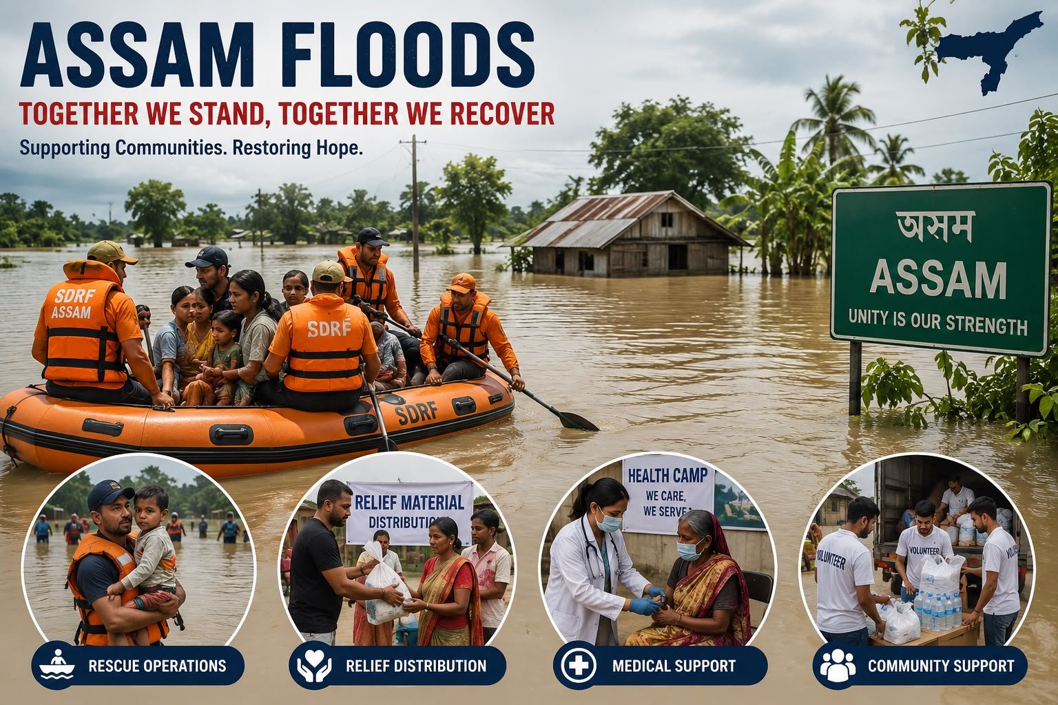 Assam Floods: Communities Unite as Relief Efforts Intensify
